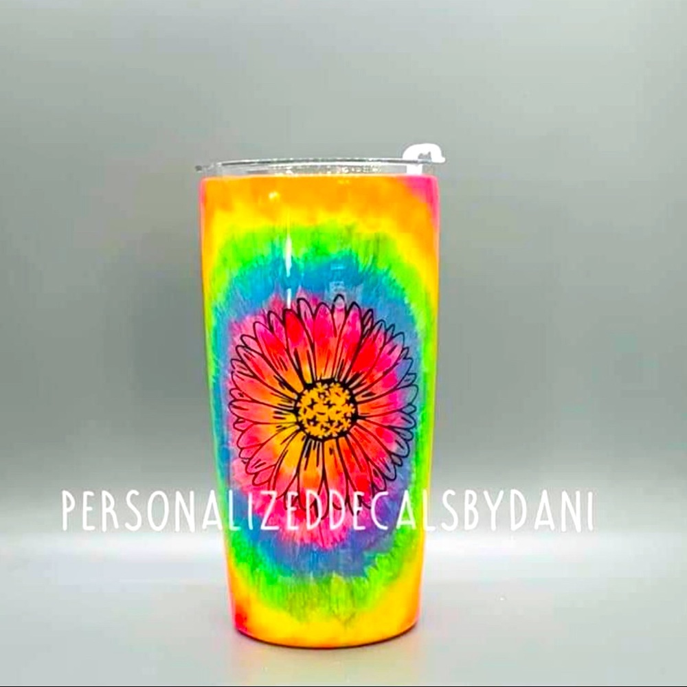 Hand painted Tumbler with resin
